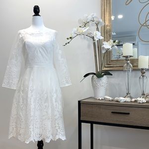 Boutique 1861/Maniju - White Lace Dress - Size M